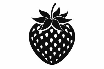 
Strawberry silhouette vector, Strawberry icon