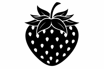 
Strawberry silhouette vector, Strawberry icon