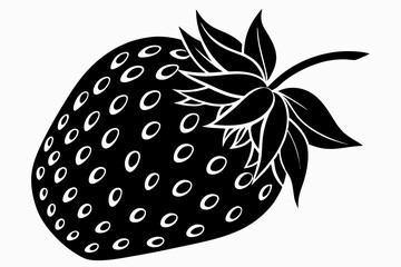 
Strawberry silhouette vector, Strawberry icon