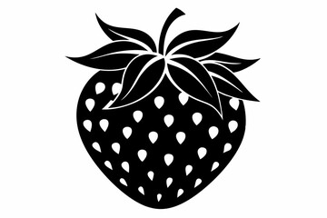 
Strawberry silhouette vector, Strawberry icon