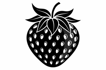 
Strawberry silhouette vector, Strawberry icon