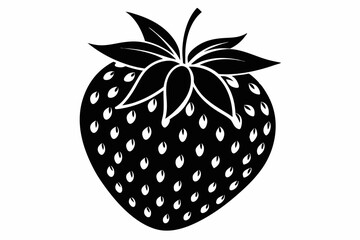 
Strawberry silhouette vector, Strawberry icon