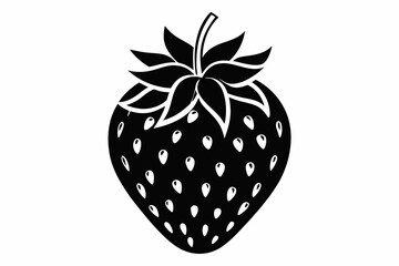 
Strawberry silhouette vector, Strawberry icon