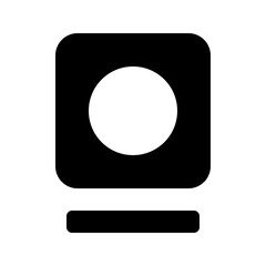 CCTV icon in solid style. Simple dashboard camera symbol vector illustration — pixel-perfect icon.