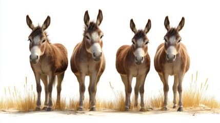 Donkeys Clipart Element Illustration Realistic