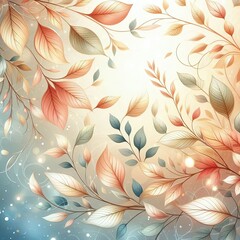 spring Background with Leaves. illustration bright background