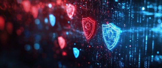 Digital Security and Protection: Abstract Illustration of Cyber Security