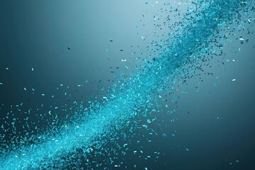Vibrant Turquoise Sparkling Confetti Effect on Perfect Display
