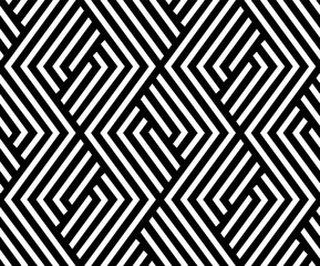 Black and white abstract line raport seamless and timeless