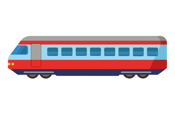 A realistic vector illustration of a motorail train isolated vector art illustration