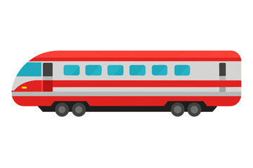 A realistic vector illustration of a motorail train isolated vector art illustration