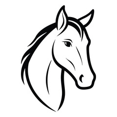 Horse headline art icon.