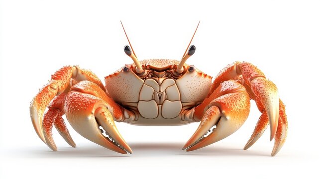 recommend clip art: Crabs clipart, element, 3D illustration, realistic, isolated on white background