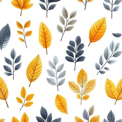Obraz premium Gorgeous Autumn Leaf Patterns Creating Harmonious Nature Inspired Backdrop for Design Projects
