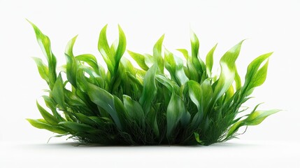 Obraz premium Seaweed (aquaculture for food and cosmetics) clipart, element, 3D illustration, realistic, isolated on white background