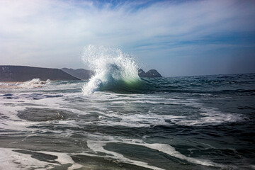 Backwash Wave Collision in Todos Santos