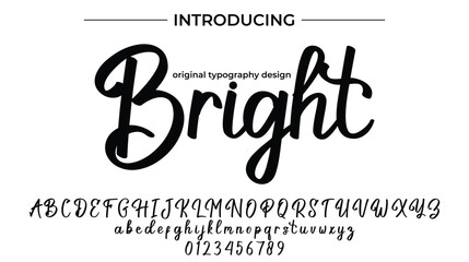 Fototapeta premium Bright Font Stylish brush painted an uppercase vector letters, alphabet, typeface