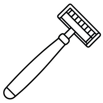 recommend clip art: Razor vector line art style illustration isolated on a white background