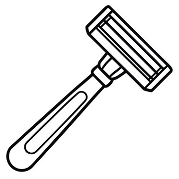 recommend clip art: Razor vector line art style illustration isolated on a white background