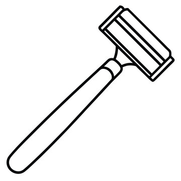recommend clip art: Razor vector line art style illustration isolated on a white background