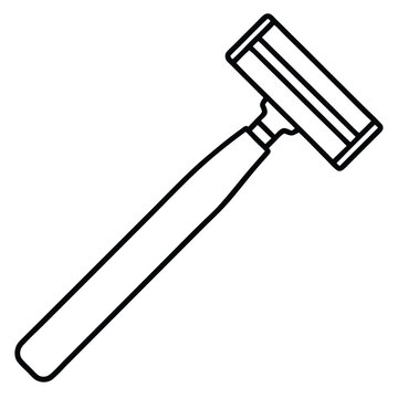 recommend clip art: Razor vector line art style illustration isolated on a white background