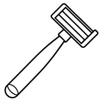 recommend clip art: Razor vector line art style illustration isolated on a white background
