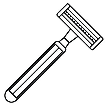 recommend clip art: Razor vector line art style illustration isolated on a white background