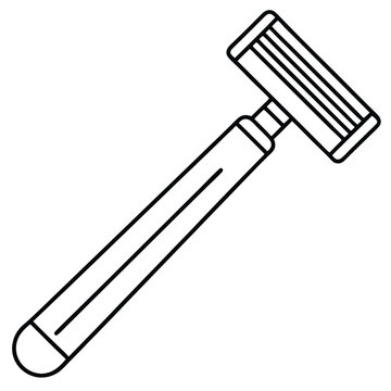 recommend clip art: Razor vector line art style illustration isolated on a white background