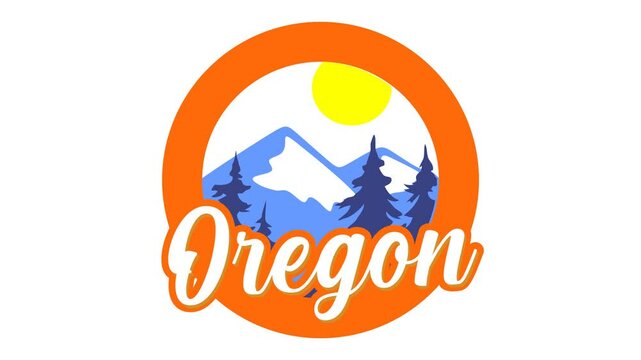 United States Oregon State Animation Video