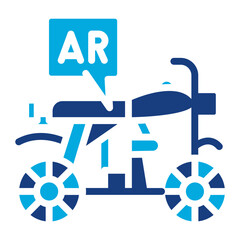 Ar Motorbike Riding icon vector image. Can be used for Augmented Reality.
