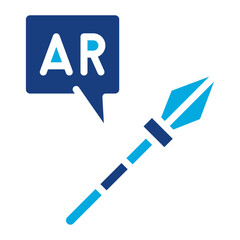Ar Spear Throwing icon vector image. Can be used for Augmented Reality.