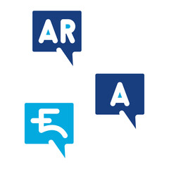 Ar Translation icon vector image. Can be used for Augmented Reality.