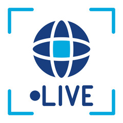 Live News icon vector image. Can be used for Live Streaming.