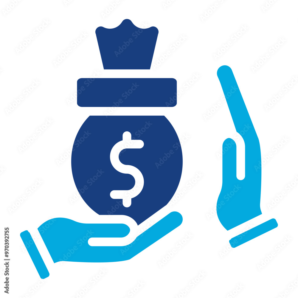 Sticker Bribery icon vector image. Can be used for Politics.