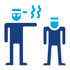 Intimidation icon vector image. Can be used for Politics.