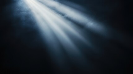 Light beams in dark room