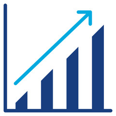 Growth Chart icon vector image. Can be used for Business Performance.