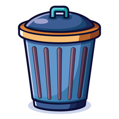 Trash can vector illustration isolated on a white background
