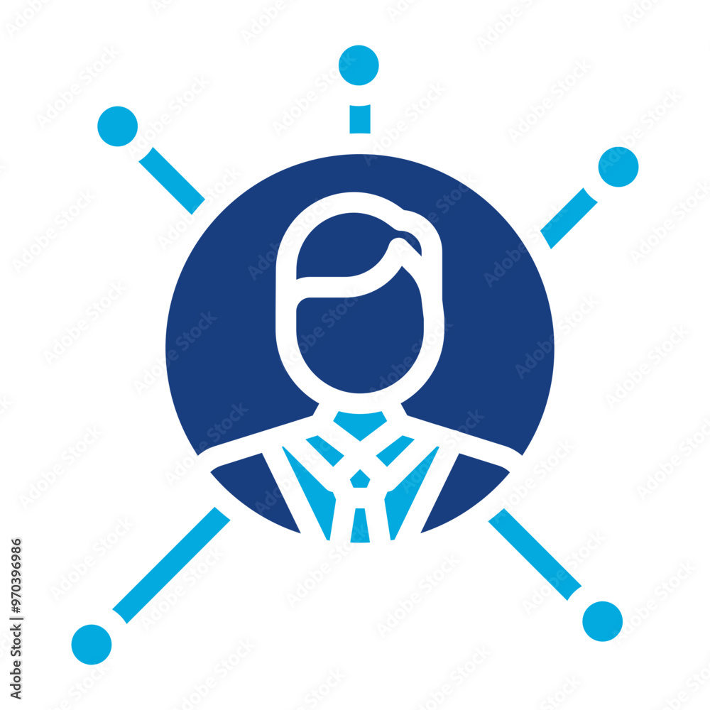 Sticker Professional Network icon vector image. Can be used for Freelancer.