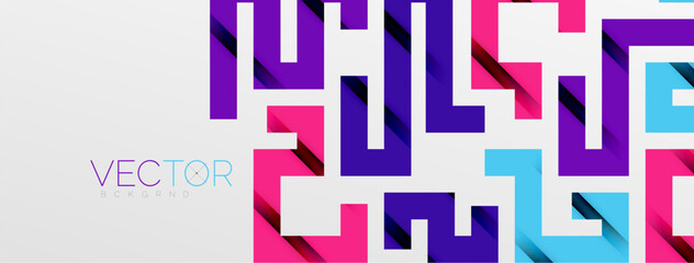 Color bend lines with shadow texture effect. Vector Illustration For Wallpaper, Banner, Background, Card, Book Illustration, landing page