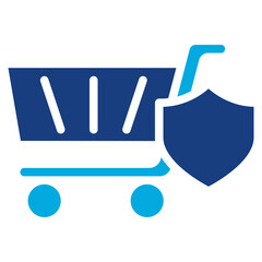 Secure Shopping icon vector image. Can be used for Safe Payment.