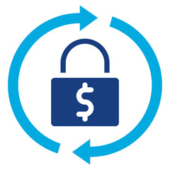 Transaction Lock icon vector image. Can be used for Safe Payment.