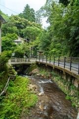 Fototapeta premium Yunomine onsen Yuzutsu, onsen village in Wakayama, Japan