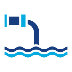 Discharge icon vector image. Can be used for Water Treatment.