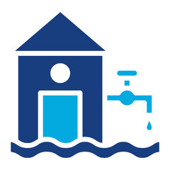 Pumping Station icon vector image. Can be used for Water Treatment.