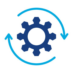 Change Management icon vector image. Can be used for Organization.