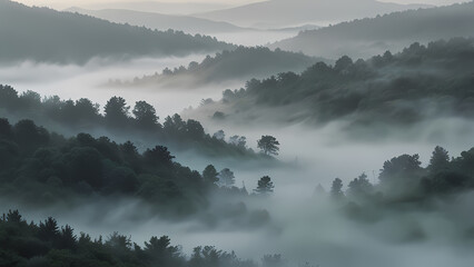 Mysterious Foggy Landscape