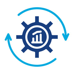Continuous improvement icon vector image. Can be used for Thought Leadership.