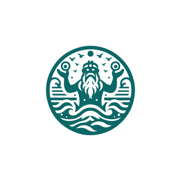recommend clip art: Ocean god logo