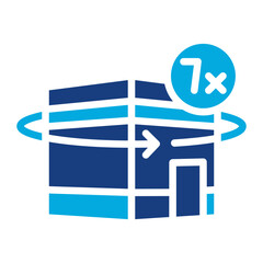 Tawaf icon vector image. Can be used for Eid al Adha.